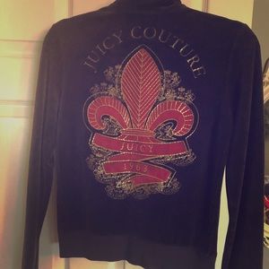 Juicy couture velour zip up sweater.